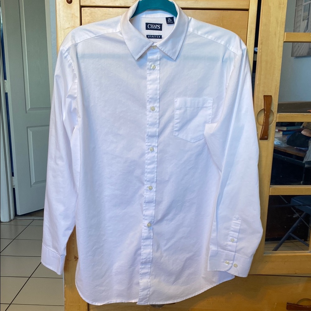 Chaps Men's Classic White Dress Shirt